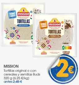 Supermercados Plaza MISSION Tortillas original o con cereales y semillas oferta