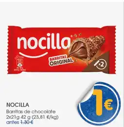 Supermercados Plaza NOCILLA Barritas de chocolate oferta