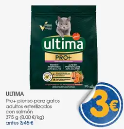 Supermercados Plaza ULTIMA Pro+ pienso para gatos adultos esterilizados con salmón oferta