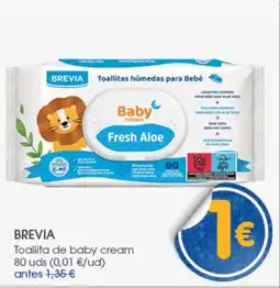 Supermercados Plaza BREVIA Toallita de baby cream oferta