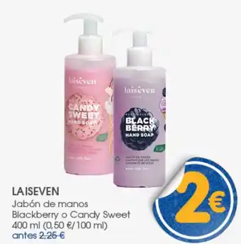 Supermercados Plaza LAISEVEN Jabón de manos Blackberry o Candy Sweet oferta