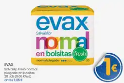 Supermercados Plaza EVAX Salvaslip Fresh normal plegado en bolsitas oferta