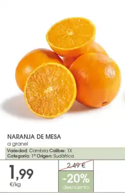 Supermercados Plaza Naranja de mesa a granel oferta