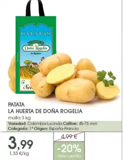 Supermercados Plaza Patata la huerta de doña rogelia oferta