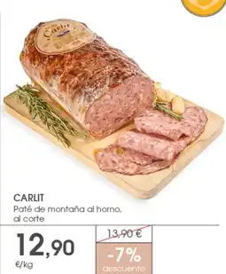 Supermercados Plaza CARLIT Paté de montaña al horno oferta