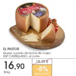 Supermercados Plaza EL PASTOR Queso curado de leche de oveja igp castellano oferta