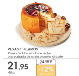Supermercados Plaza VEGASOTUELAMOS Queso Diablo curado de leche pasteurizada de oveja picante oferta