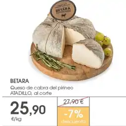 Supermercados Plaza BETARA Queso de cabra del pirineo atadillo oferta