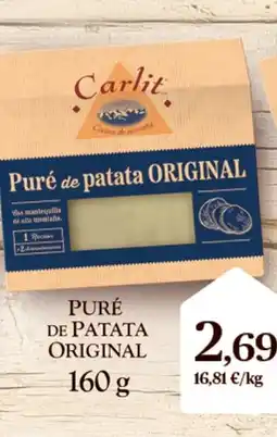 Supermercados Plaza CARLIT Puré de patata original oferta