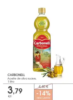 Supermercados Plaza CARBONELL Aceite de oliva suave, oferta