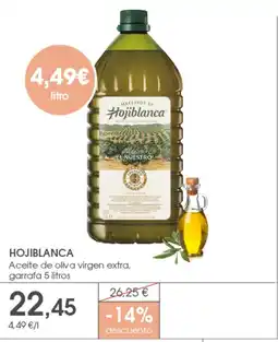 Supermercados Plaza HOJIBLANCA Aceite de oliva virgen extra, garrafa oferta