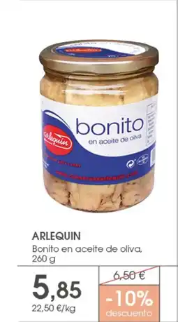 Supermercados Plaza ARLEQUIN Bonito en aceite de oliva, oferta