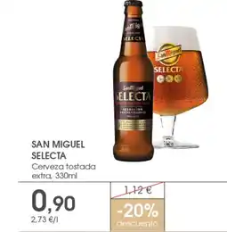 Supermercados Plaza SAN MIGUEL Selecta Cerveza tostada extra oferta