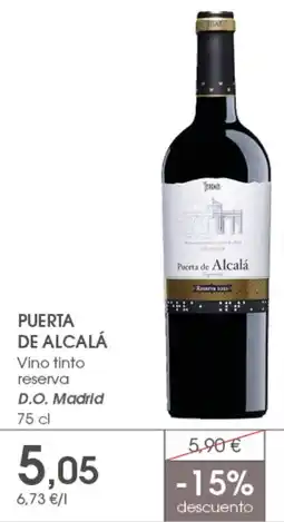 Supermercados Plaza PUERTA DE ALCALÁ Vino tinto reserva D.O. Madrid oferta