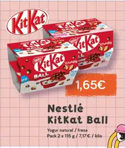 Supermercados Plaza NESTLE KitKat Ball Yogur natural / fresa oferta