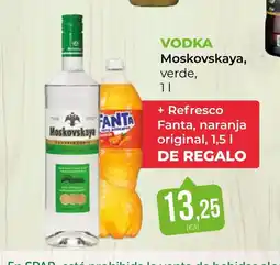 SPAR Gran Canaria MOSKOVSKAYA Vodka oferta