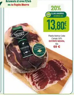 Masymas ESTIRPE NEGRA Paleta Ibérica Cebo Campo 50% oferta