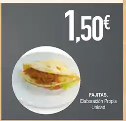 Masymas FAJITAS, Elaboración Propia oferta