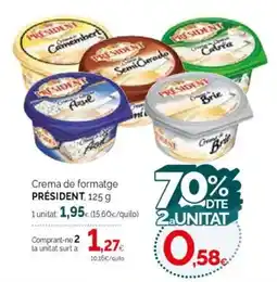 Condis PRÉSIDENT Crema de formatge oferta