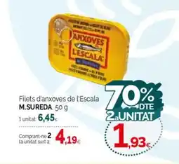 Condis M SUREDA Filets d'anxoves de l'Escala oferta
