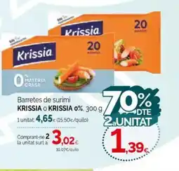 Condis KRISSIA Barretes de surimi oferta