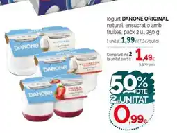 Condis DANONE ORIGINAL Iogurt natural ensucrat o amb fruites oferta