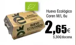 FROIZ Huevo Ecológico Coren M/L 6u oferta