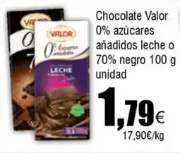 FROIZ VALOR Chocolate añadidos leche o 70% negro oferta