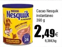 FROIZ NESTLE Nesquik Cacao instantáneo oferta