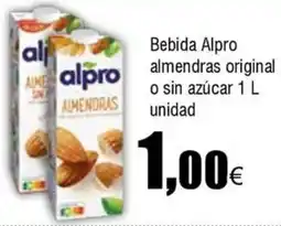 FROIZ ALPRO Bebida almendras original o sin azúcar oferta