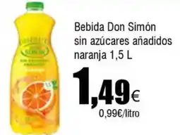 FROIZ DON SIMON Bebida sin azúcares añadidos naranja oferta