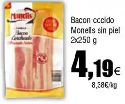 FROIZ MONELLS Bacon cocido sin piel oferta