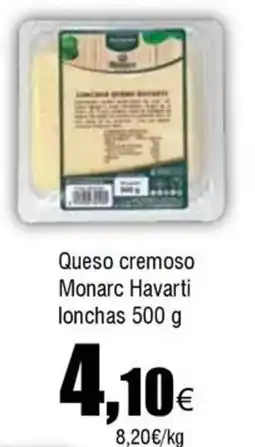 FROIZ Queso cremoso Monarc Havarti lonchas oferta