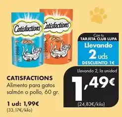 Supermercados Lupa Catisfactions - alimento para gatos salmon o pollo oferta