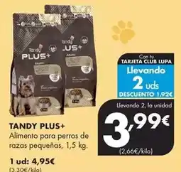 Supermercados Lupa Tandy - plus+ alimento para perros de razas pequeñas oferta