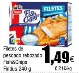 FROIZ FINDUS Filetes de pescado rebozado Fish&Chips oferta