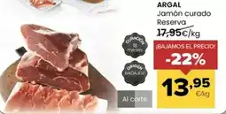 Autoservicios Familia Argal - jamon curado reserva oferta