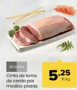 Autoservicios Familia Cinta de lomo de cerdo por medias piezas oferta