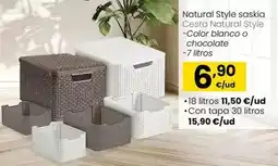 Eroski Natural Style saskia Cesta Natural Style -Color blanco o chocolate oferta