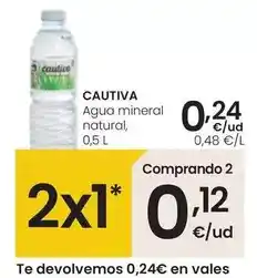 Eroski Cautiva - agua mineral natural oferta