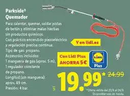 Lidl Parkside - quemador oferta