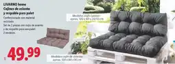 Lidl Livarno home - cojines de asiento y respaldo para palet oferta