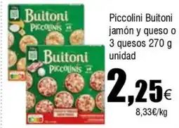 FROIZ BUITONI Piccolini jamón y queso o 3 quesos oferta