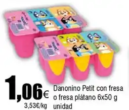 FROIZ Danonino Petit con fresa o fresa plátano oferta