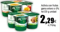 FROIZ ACTIVA con frutas gama entero o 0% oferta