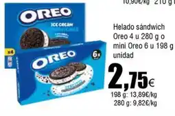 FROIZ OREO Helado sándwich 4 u o mini Oreo 6 u oferta