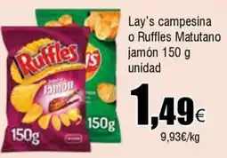 FROIZ Lay's campesina o Ruffles Matutano jamón oferta