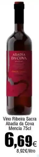 FROIZ Vino Ribeira Sacra Abadía da Cova Mencía oferta