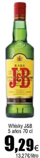 FROIZ J&B Whisky 5 años oferta