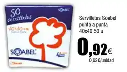 FROIZ SOABEL Servilletas punta a punta 40x40 50 u oferta